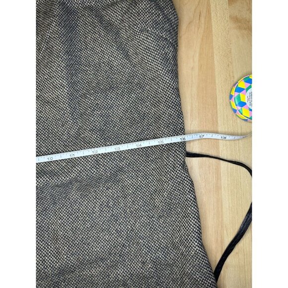 ⚡SOLD⚡ GAP Vintage 90s 60s Wool Sheath Dress Leather Tie Sleeveless Size 6 - Picture 7 of 9